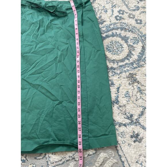 Boden Green Midi Wrap Skirt Women’s Size 8 Belted High Waist A-Line Workwear - Picture 5 of 7